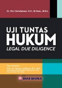 Image of Uji tuntas hukum = legak due diligence