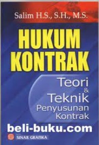 Image of Hukum kontrak : teori dan teknik penyusunan kontrak