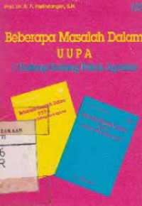 Image of Beberapa masalah dalam U U P A ( undang-undang pokok agraria )