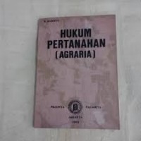Image of Hukum pertanahan (agraria)
