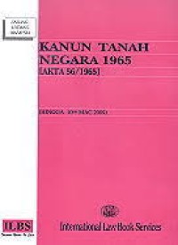 Image of Kanun tanah negara 1965 : akta 56 /1965
