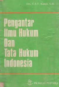 Image of Pengantar ilmu hukum dan tata hukum indonesia