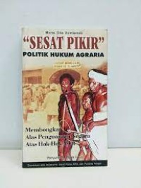 Image of Sesat pikir politik hukum agraria
