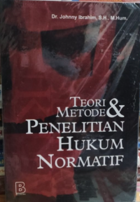 Image of Teori dan metode penilitian hukum normatif